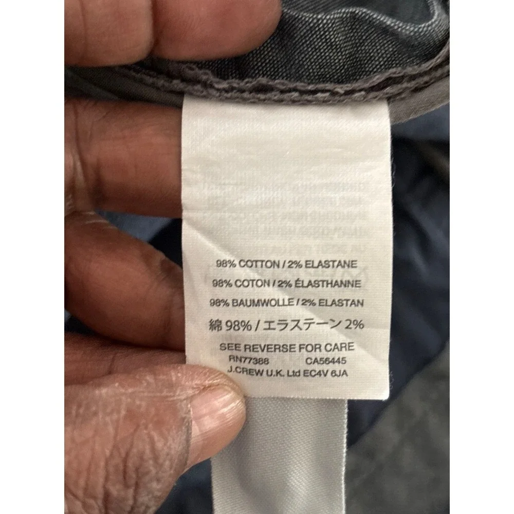 J. Crew Stretch Chino Shorts Men's‎ Gray Flat Front Casual Size 38X9